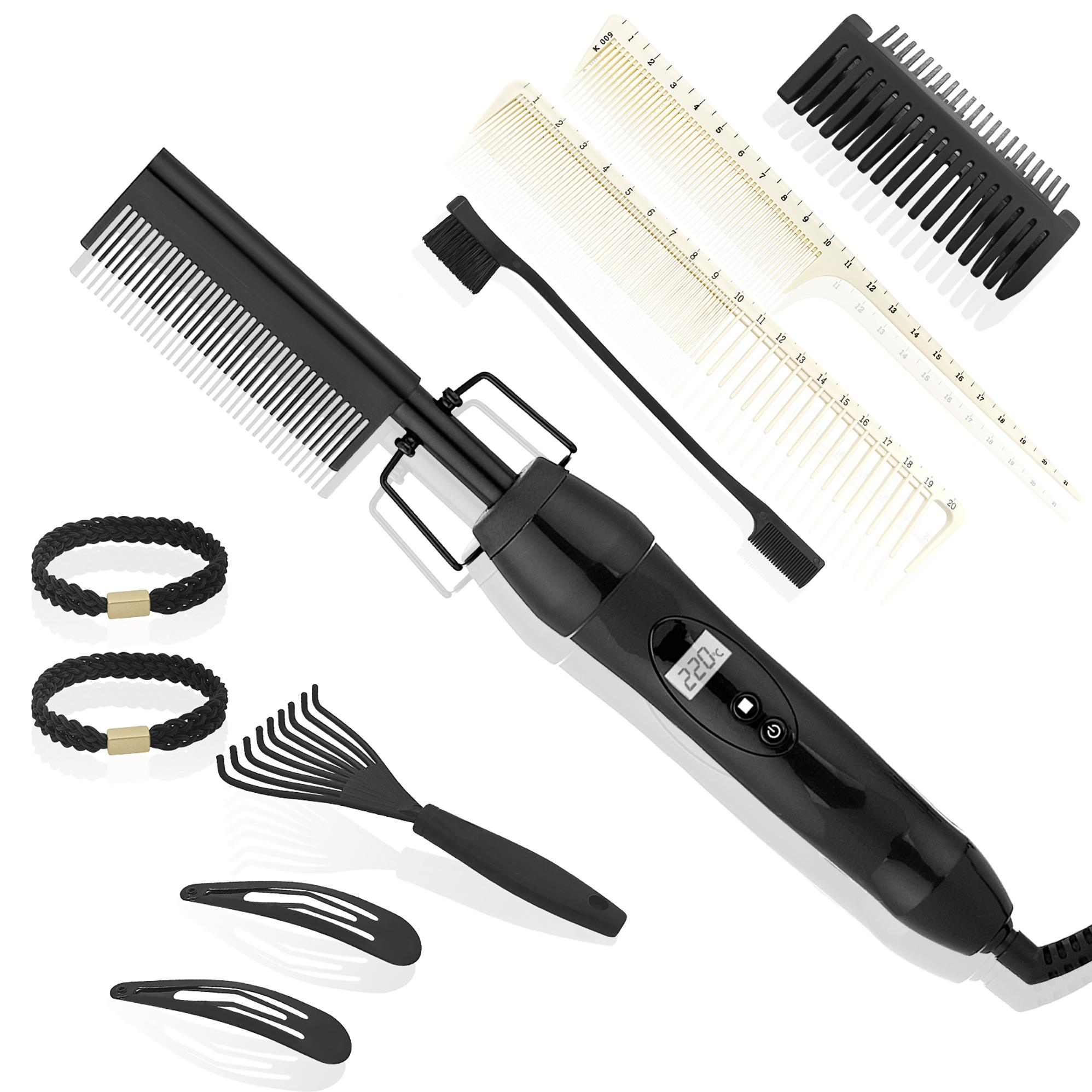 2025 New Design Electric Hot Comb Set Five Mode Temperature Adjustable Useful for Keratin Guard & Shine Booster for Home Salon Use